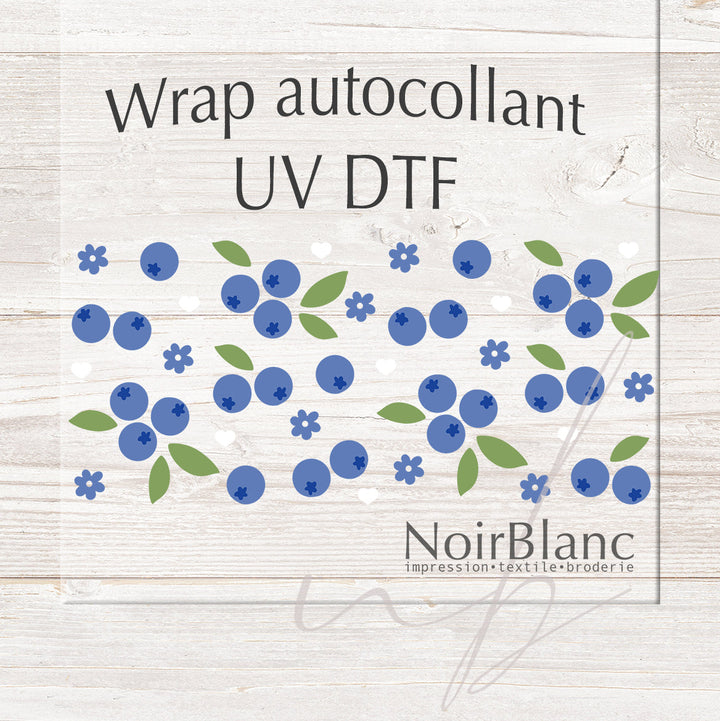 Verre Bleuets et fleurs / Autocollant UV DTF (Copie)