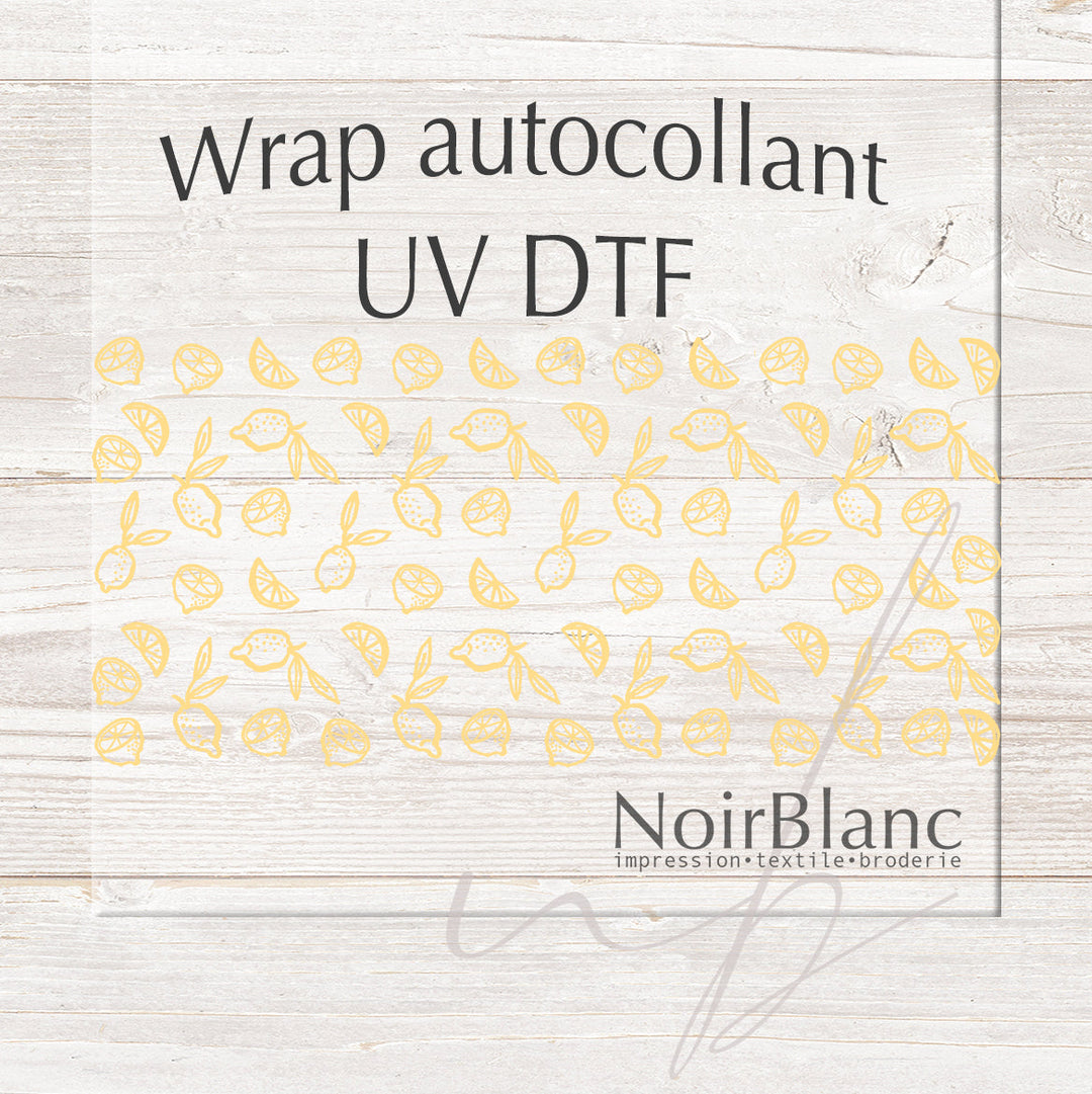 Verre Citrons linéaires / Autocollant UV DTF