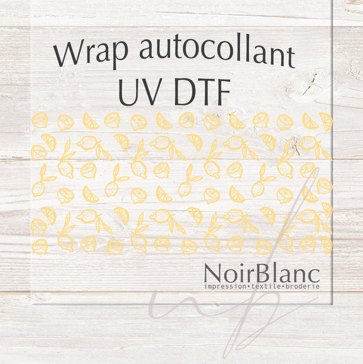 Verre Citrons linéaires / Autocollant UV DTF