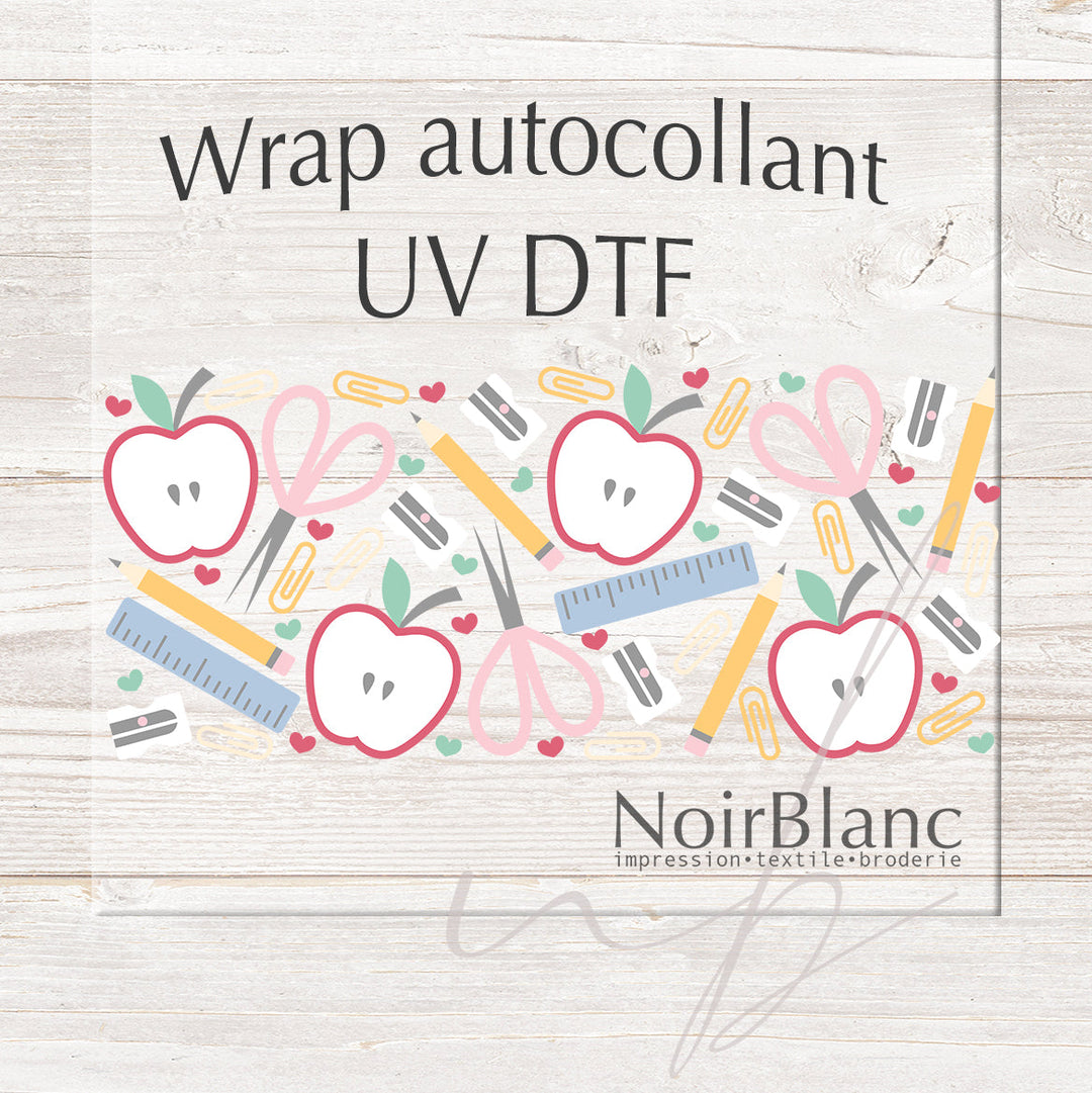 Verre Prof pomme / Autocollant UV DTF