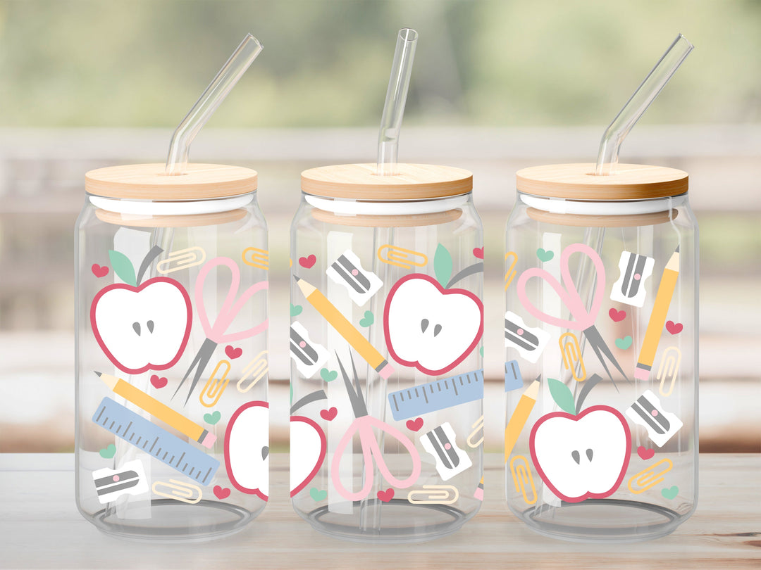 Verre Prof pomme / Autocollant UV DTF