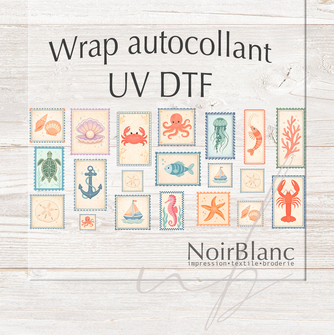 Verre Ocean stamp / Autocollant UV DTF