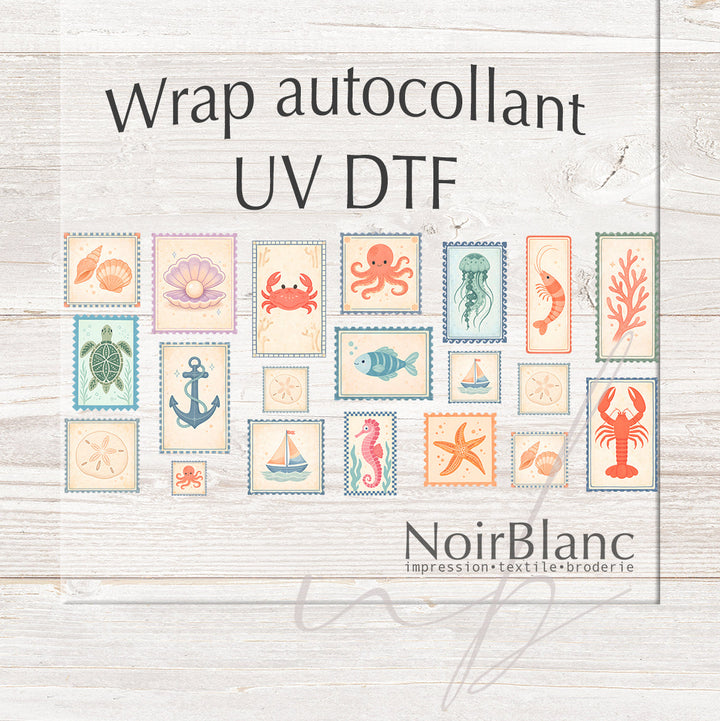 Verre Ocean stamp / Autocollant UV DTF