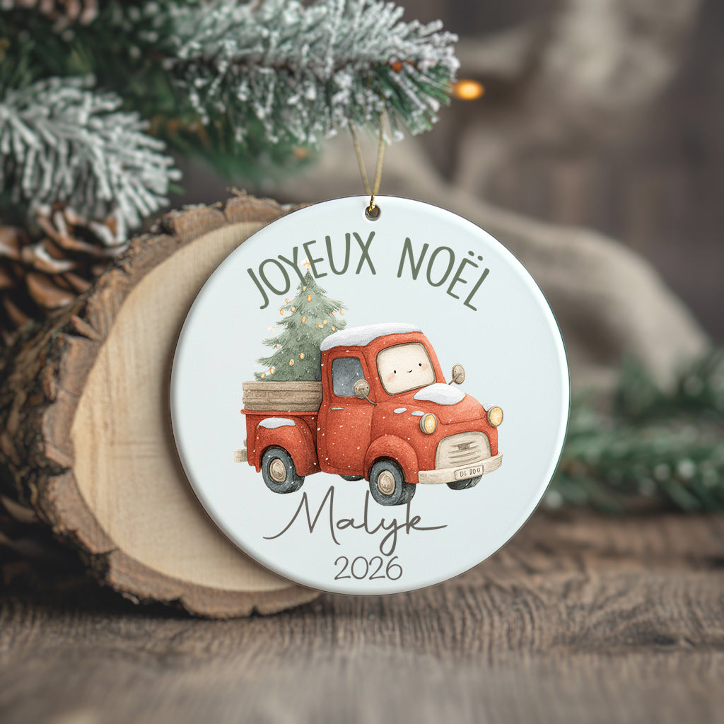Camion rond - Ornement/Boule de Noël