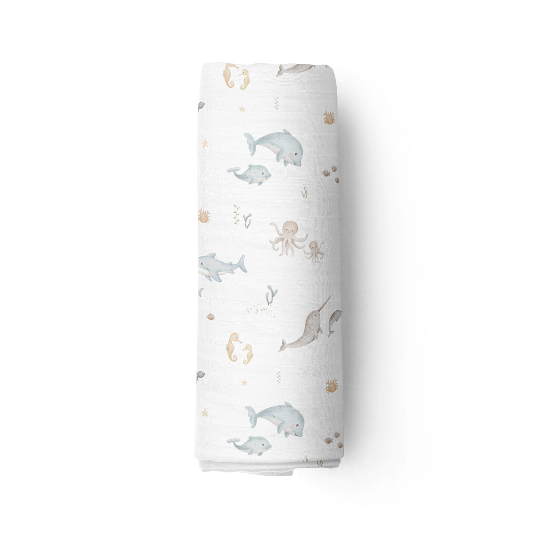Vie sous-marine - Mousseline de bambou