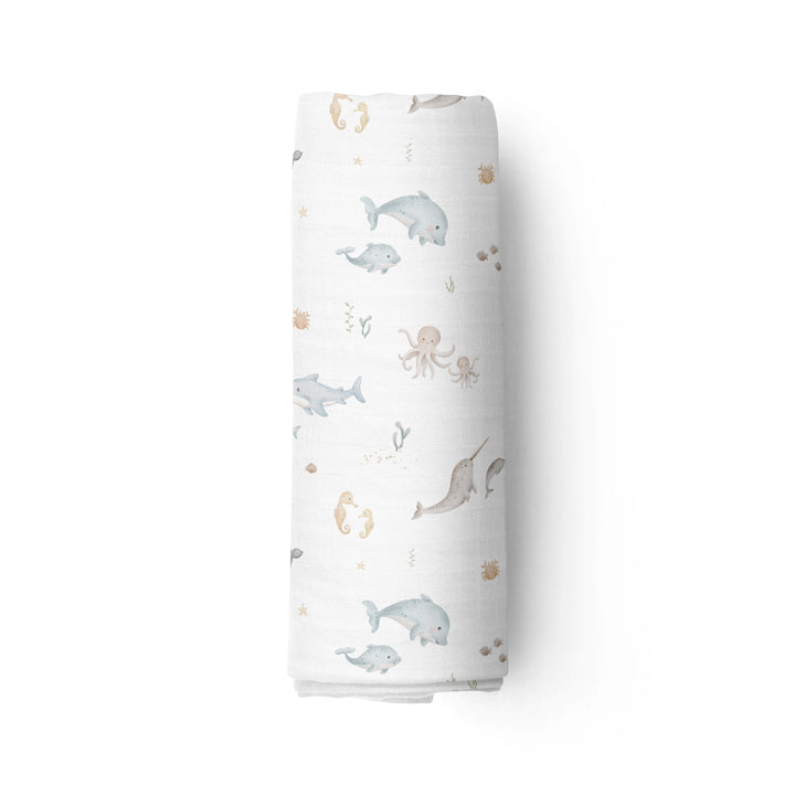Vie sous-marine - Mousseline de bambou