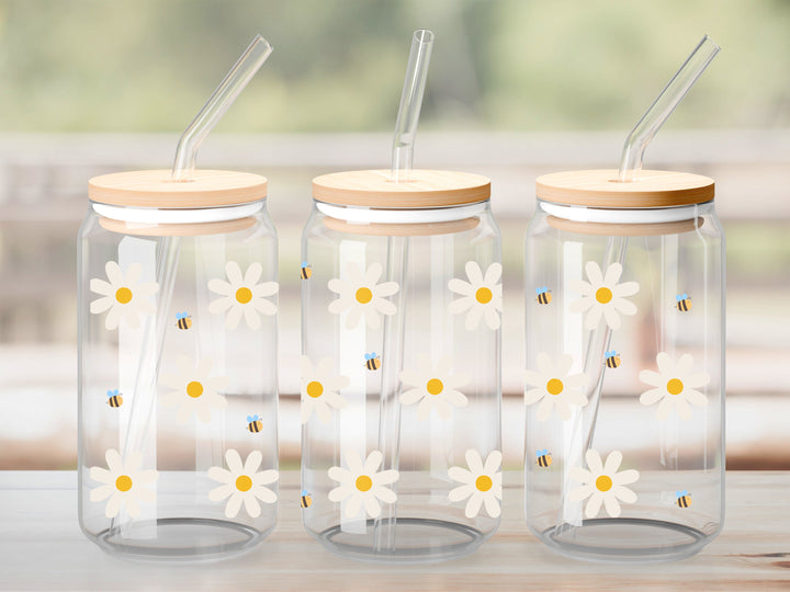 Verre Abeilles butineuses / Autocollant UV DTF