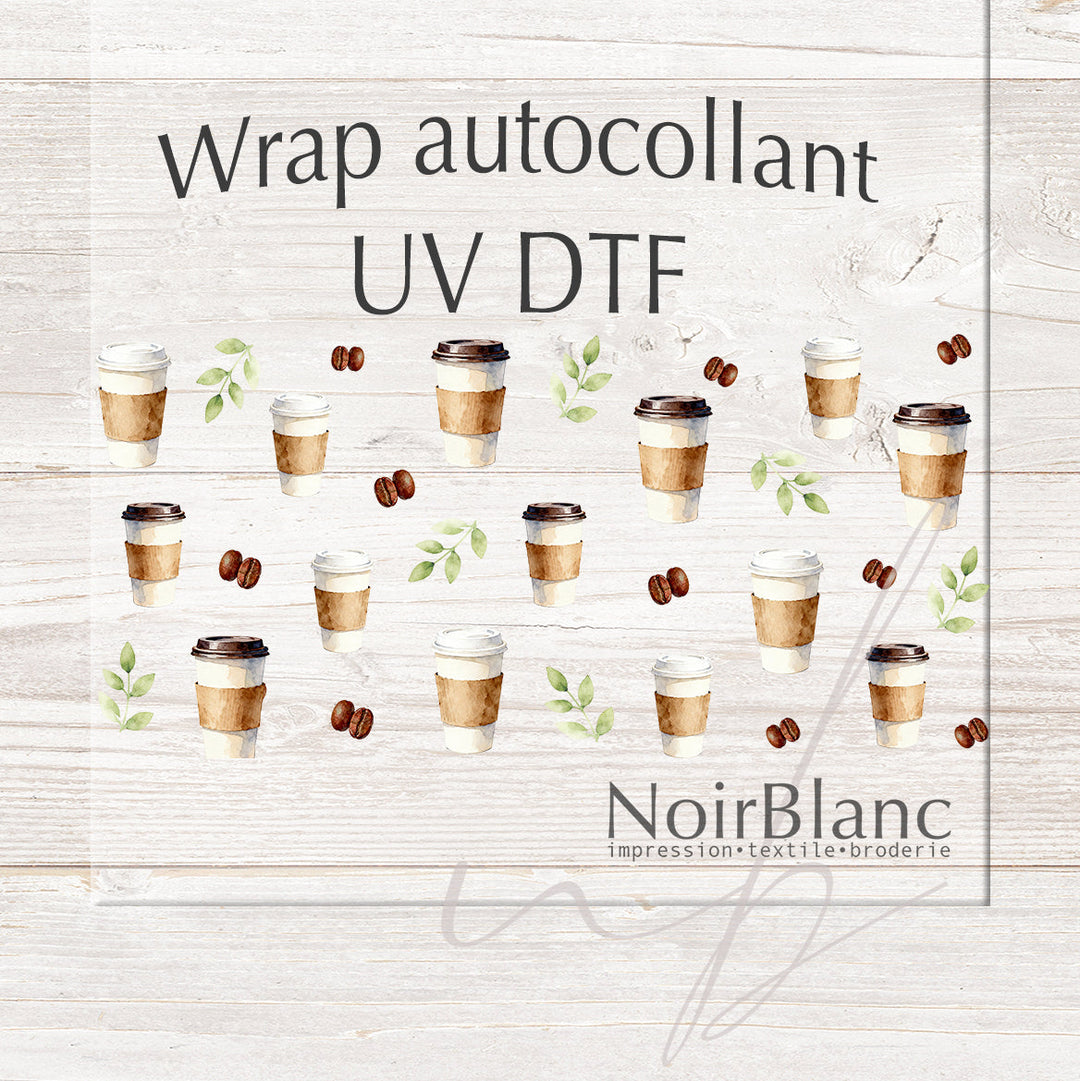 Verre Café to go / Autocollant UV DTF