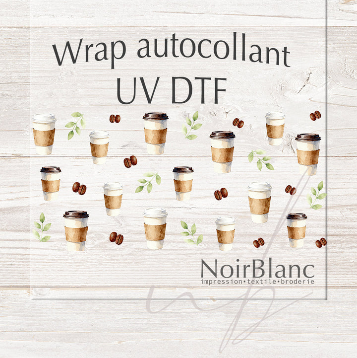 Verre Café to go / Autocollant UV DTF
