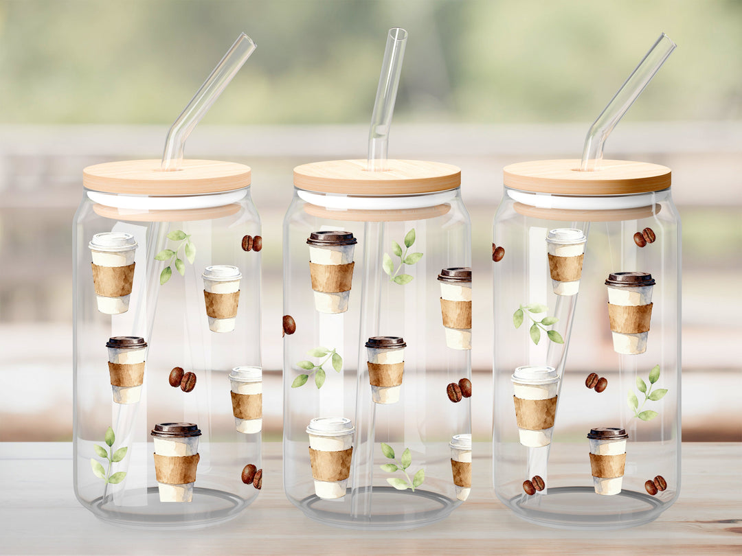 Verre Café to go / Autocollant UV DTF
