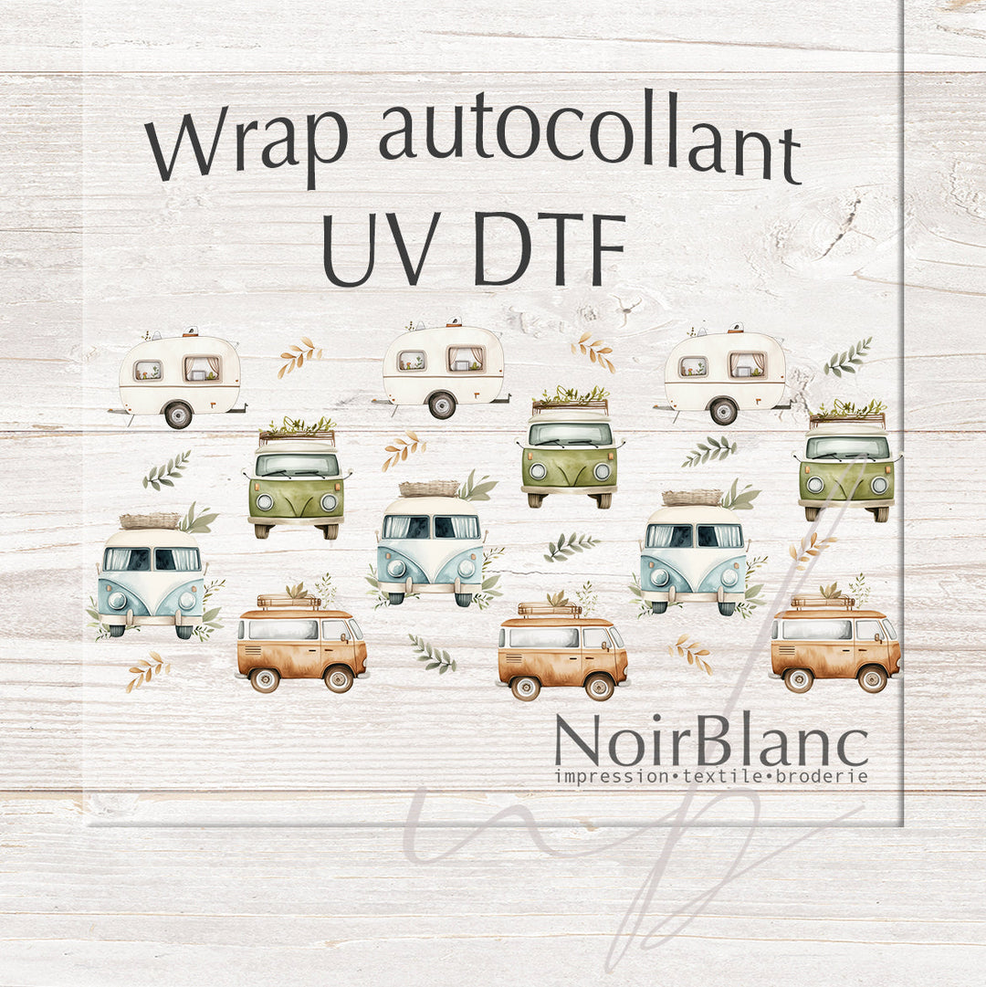 Verre Camper boho / Autocollant UV DTF