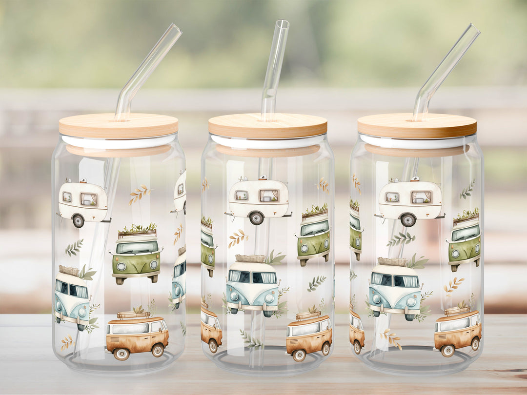 Verre Camper boho / Autocollant UV DTF