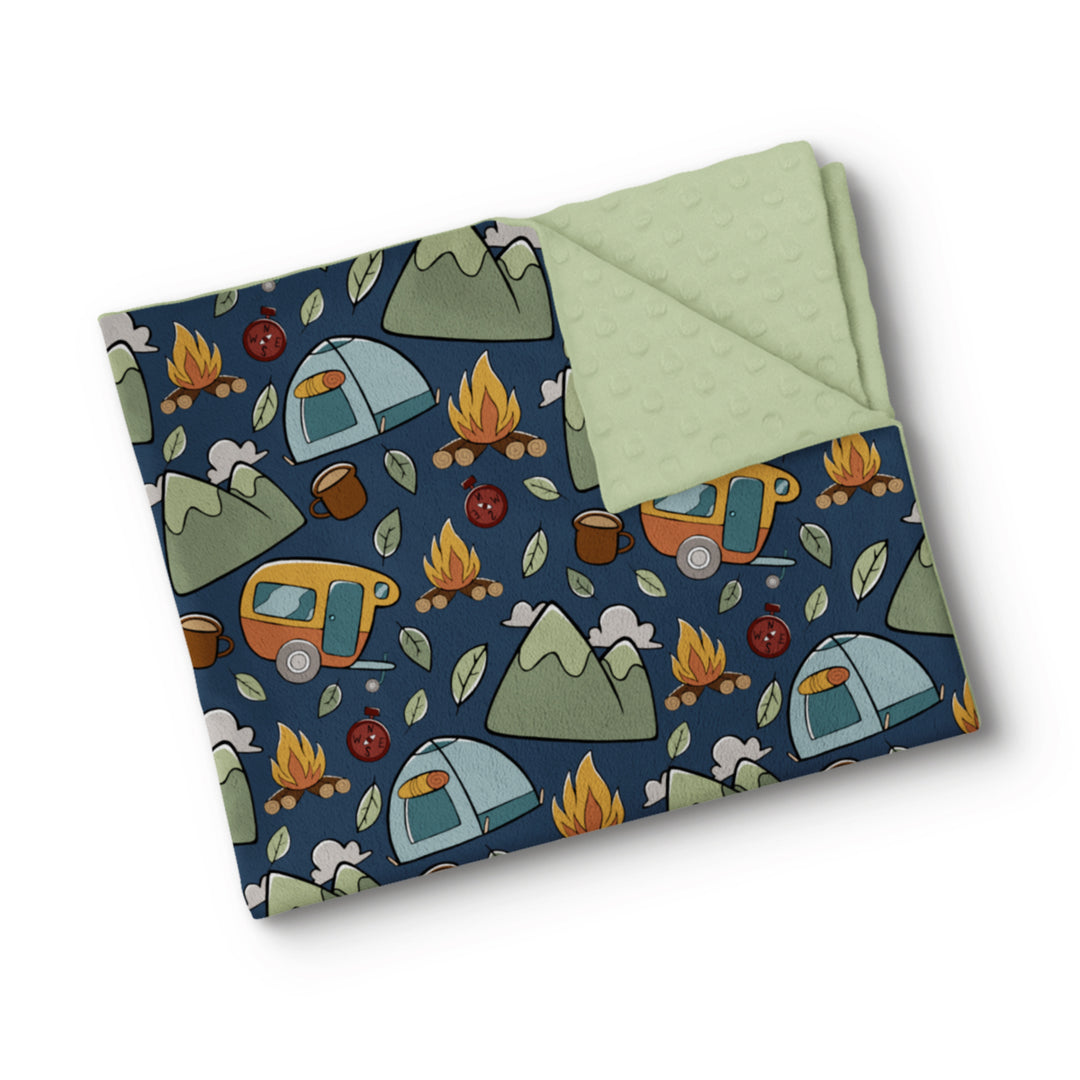 Joyeux campeur - Couverture de minky