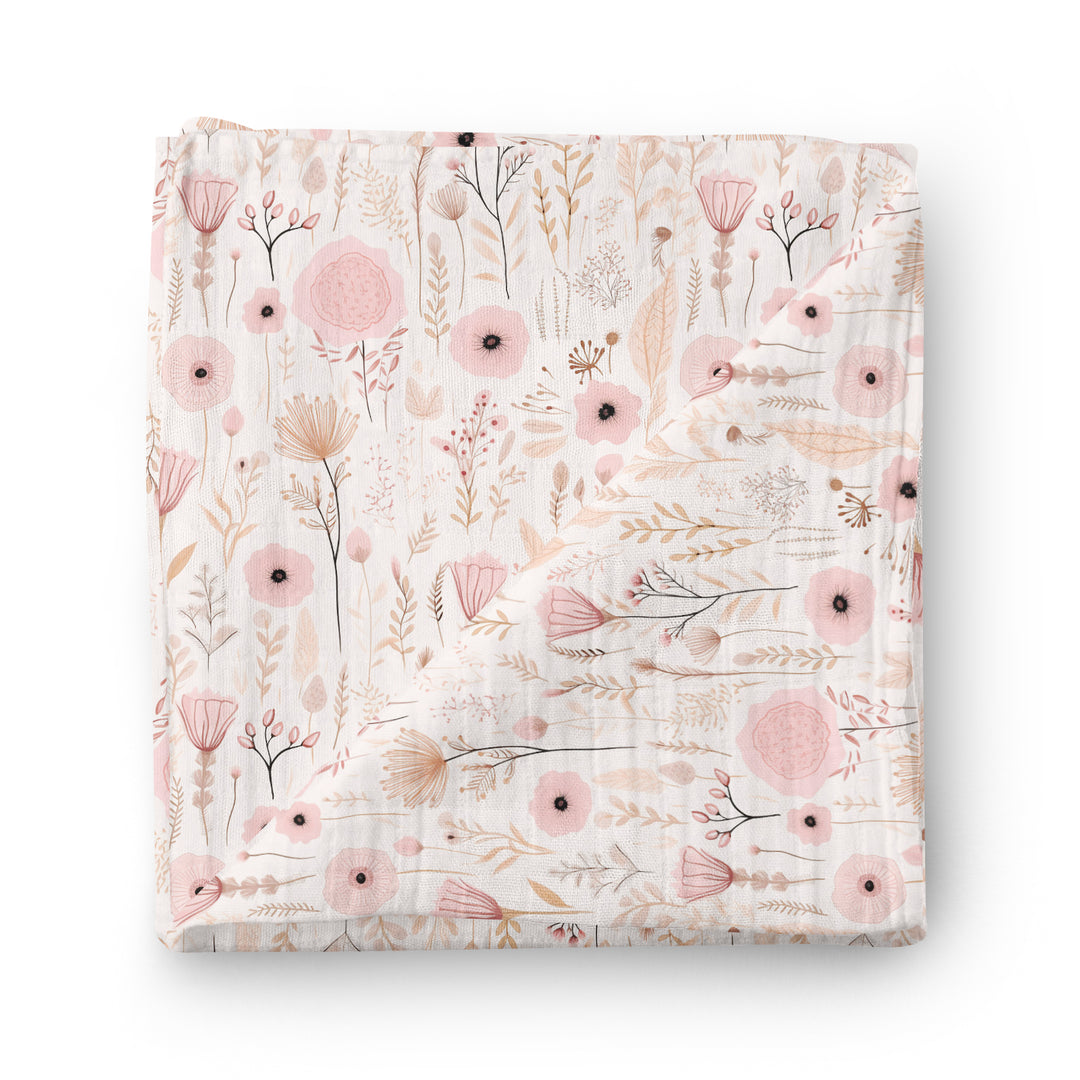 Champ de fleurs - Mousseline de bambou
