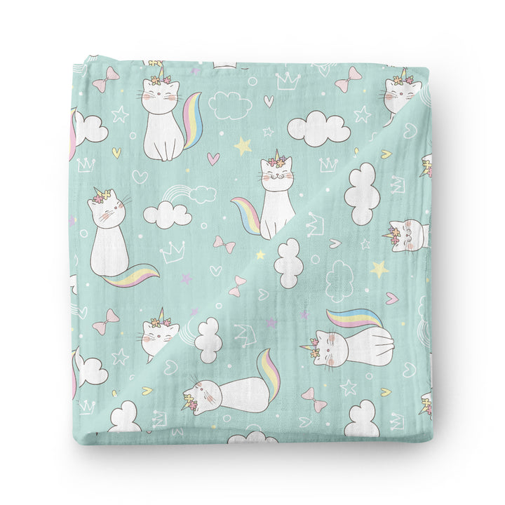 Chat licorne - Mousseline de bambou
