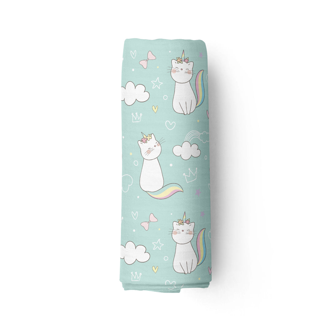 Chat licorne - Mousseline de bambou