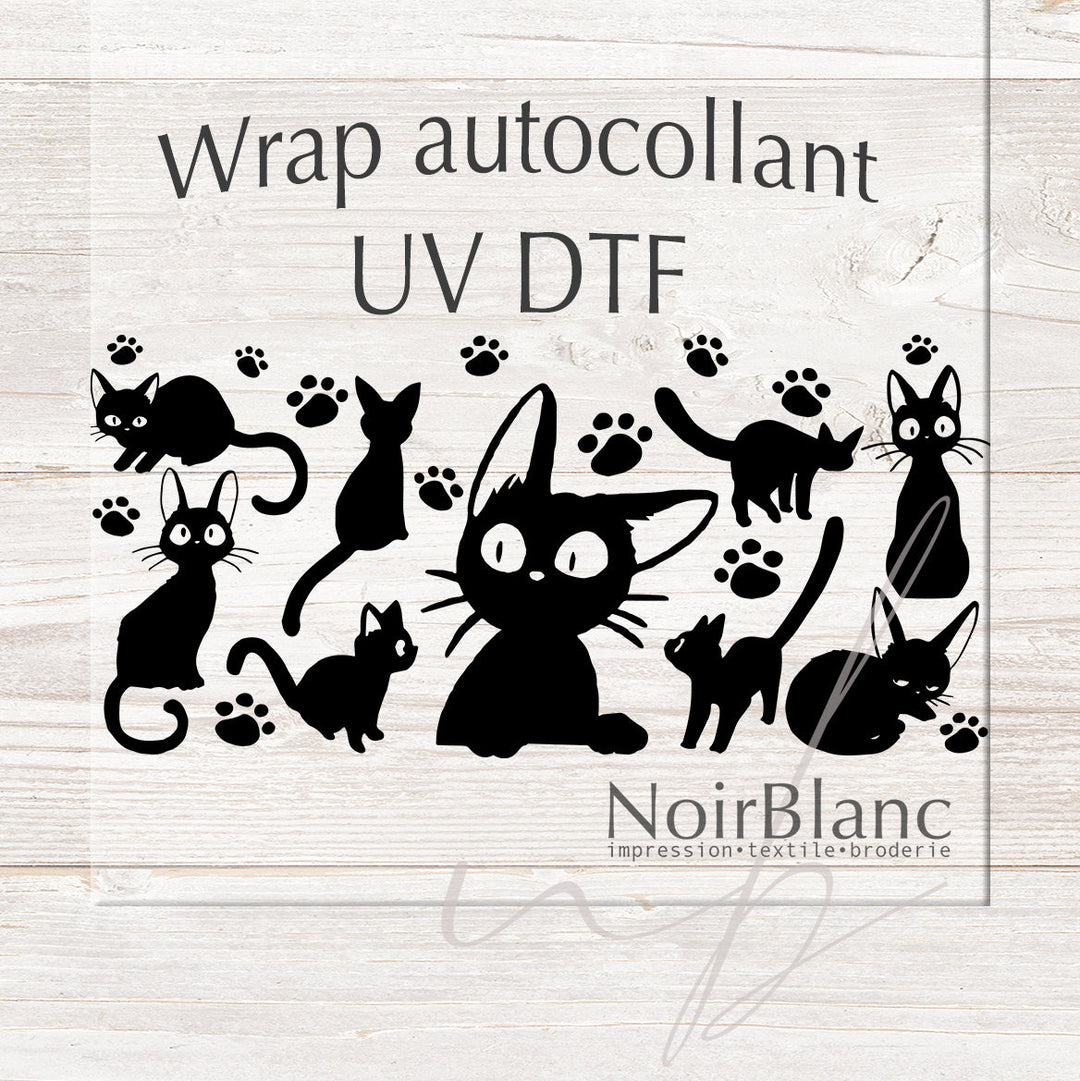 Verre Chats / Autocollant UV DTF