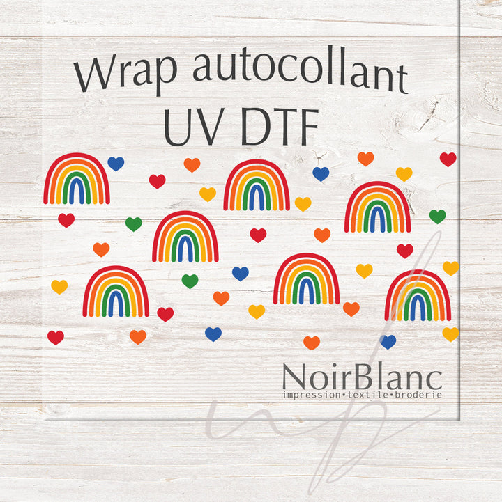 Verre Coeur primaire / Autocollant UV DTF
