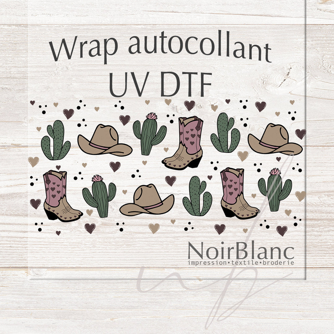 Verre Cowgirl / Autocollant UV DTF