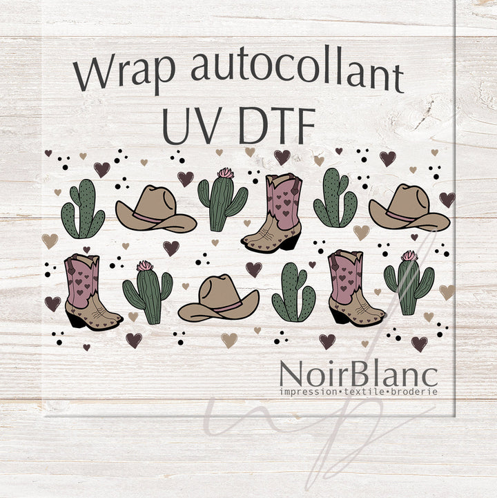 Verre Cowgirl / Autocollant UV DTF