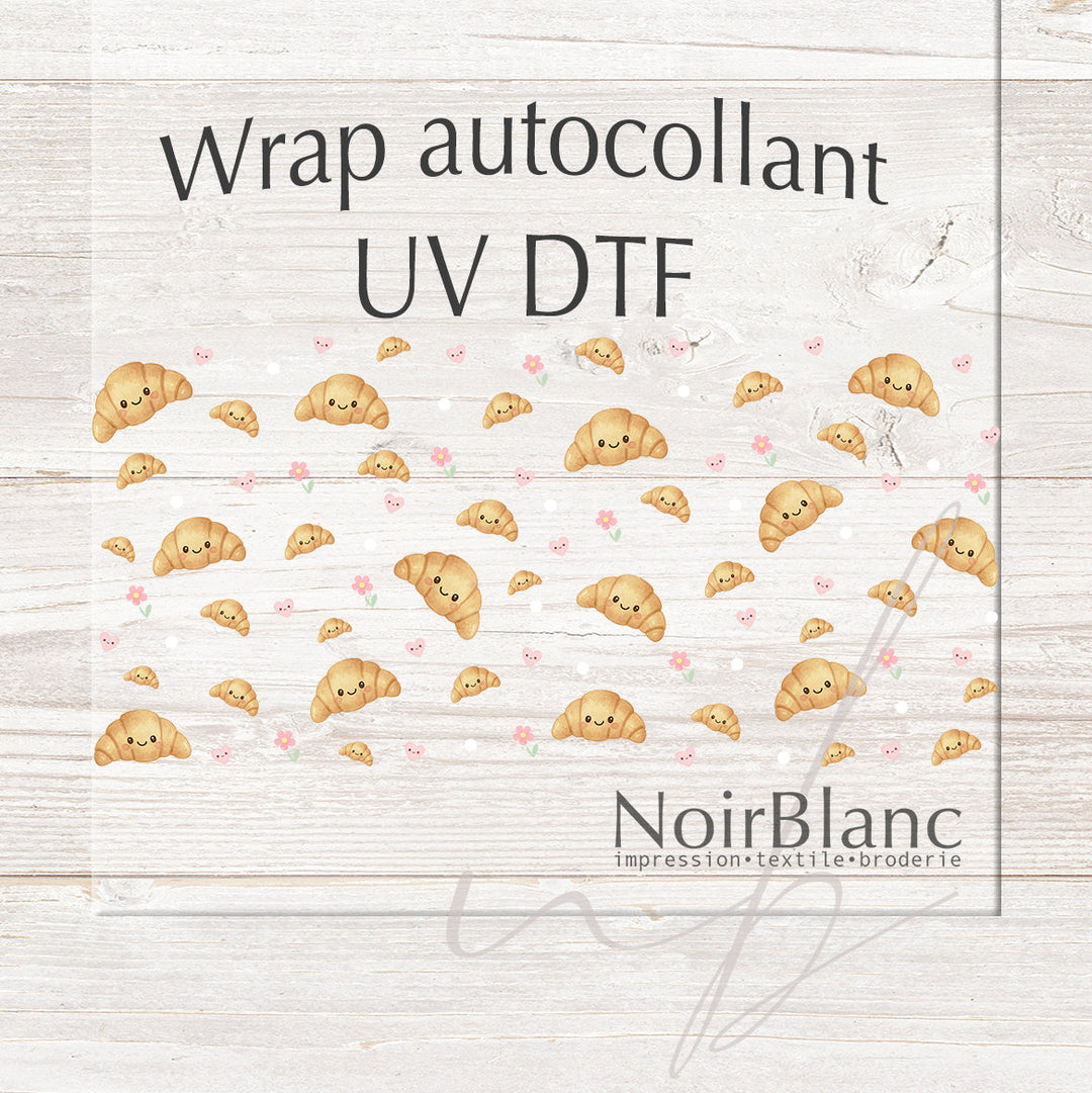 Verre Croissant sourire / Autocollant UV DTF