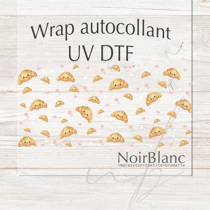 Verre Croissant sourire / Autocollant UV DTF
