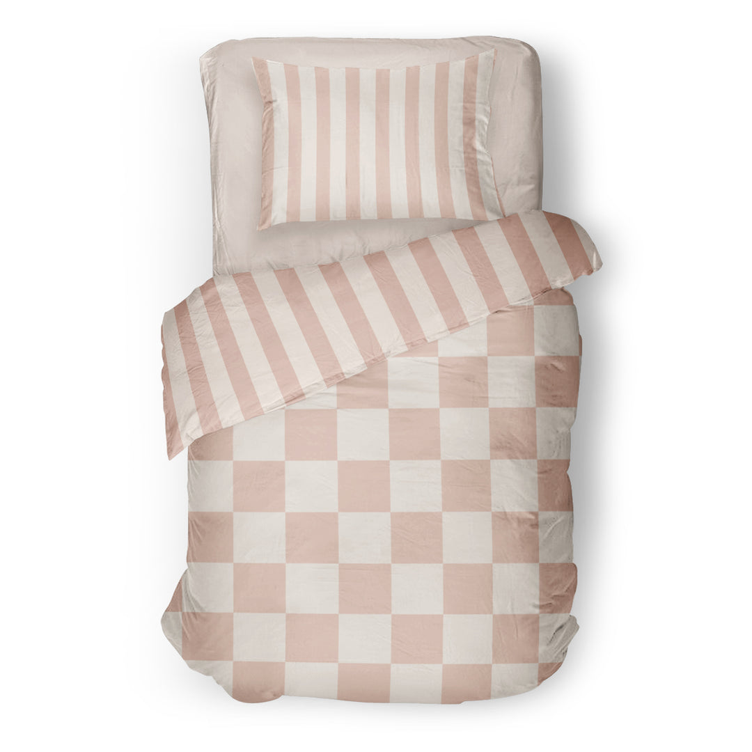 Damier ligné - Couvre-lit pour enfants
