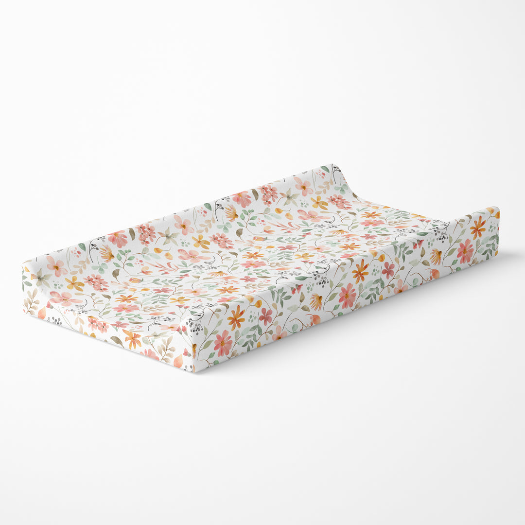 Fleurs de soie - Housse à langer / Drap contour