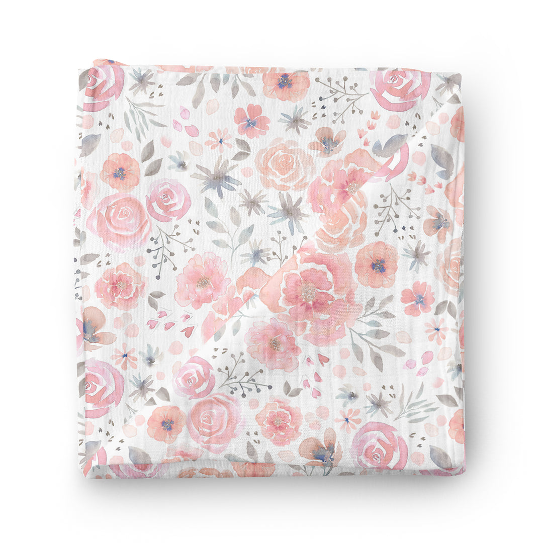 Pastel Flowers - Bamboo Muslin