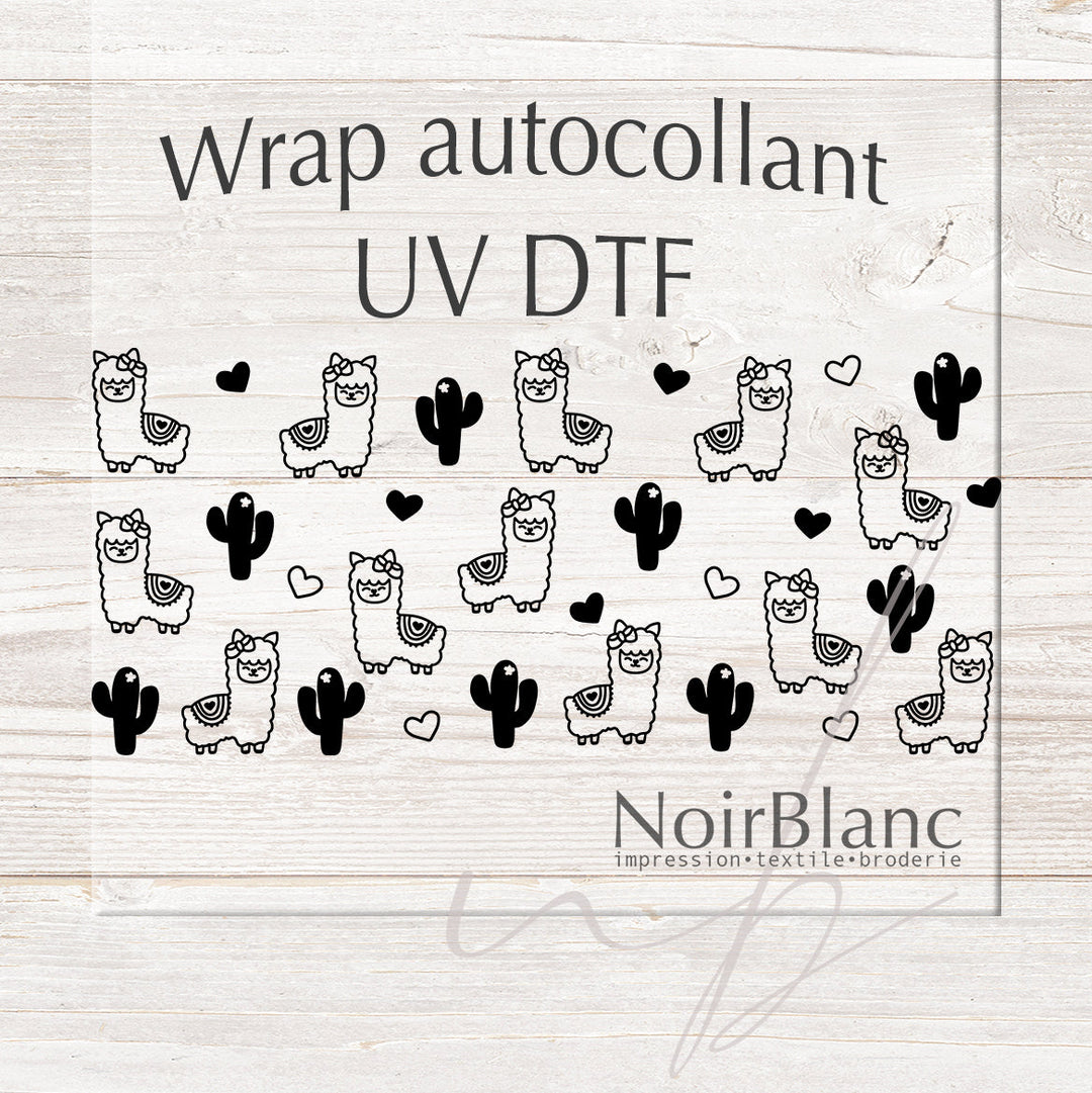 Verre Lama cactus / Autocollant UV DTF