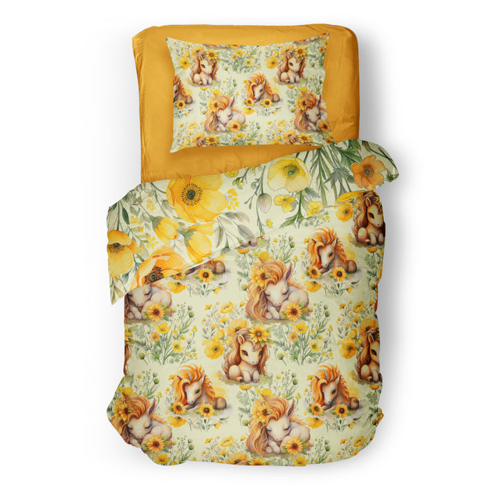 Soleil de licorne - Couvre-lit pour enfants