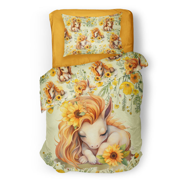 Soleil de licorne - Couvre-lit pour enfants