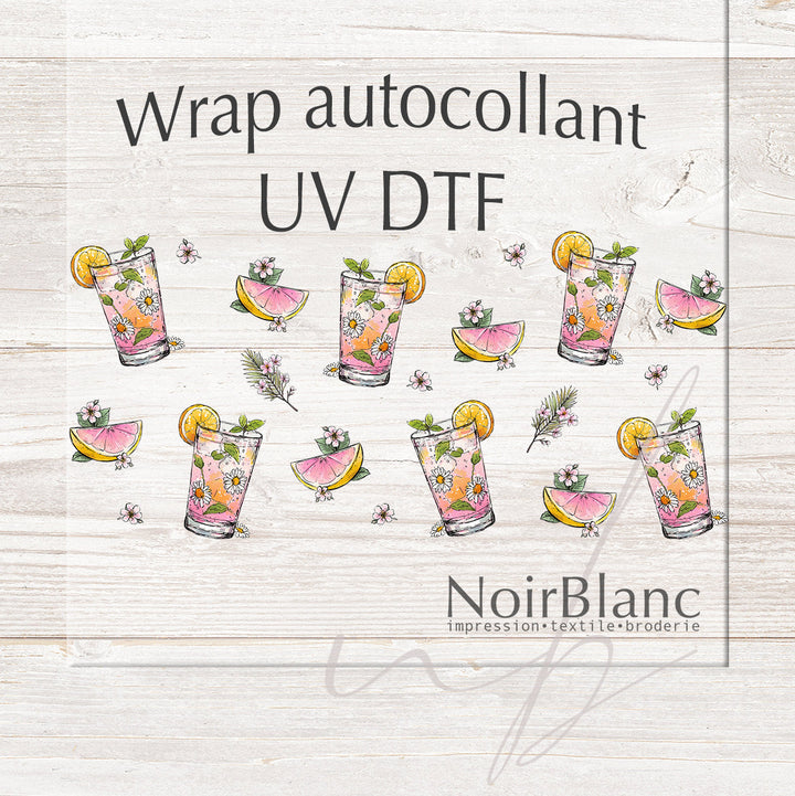 Verre Limonade tropicale / Autocollant UV DTF
