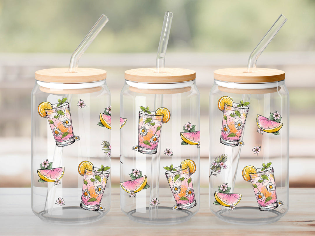 Verre Limonade tropicale / Autocollant UV DTF