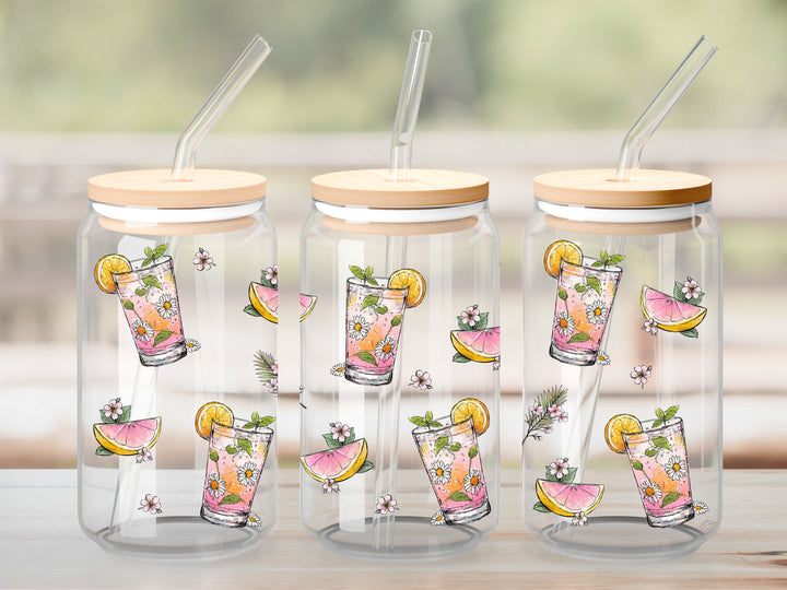 Verre Limonade tropicale / Autocollant UV DTF