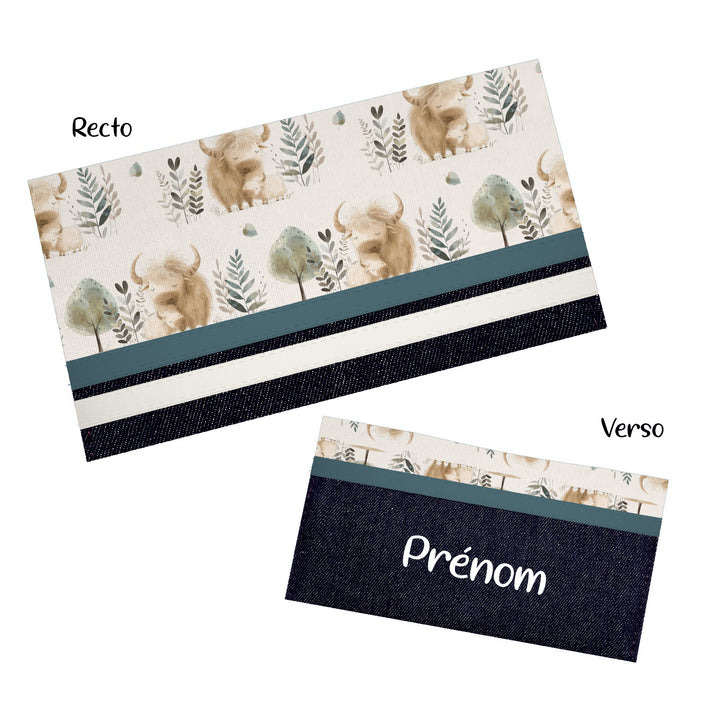Maman et bébé vaches highland - Protège carnet de santé