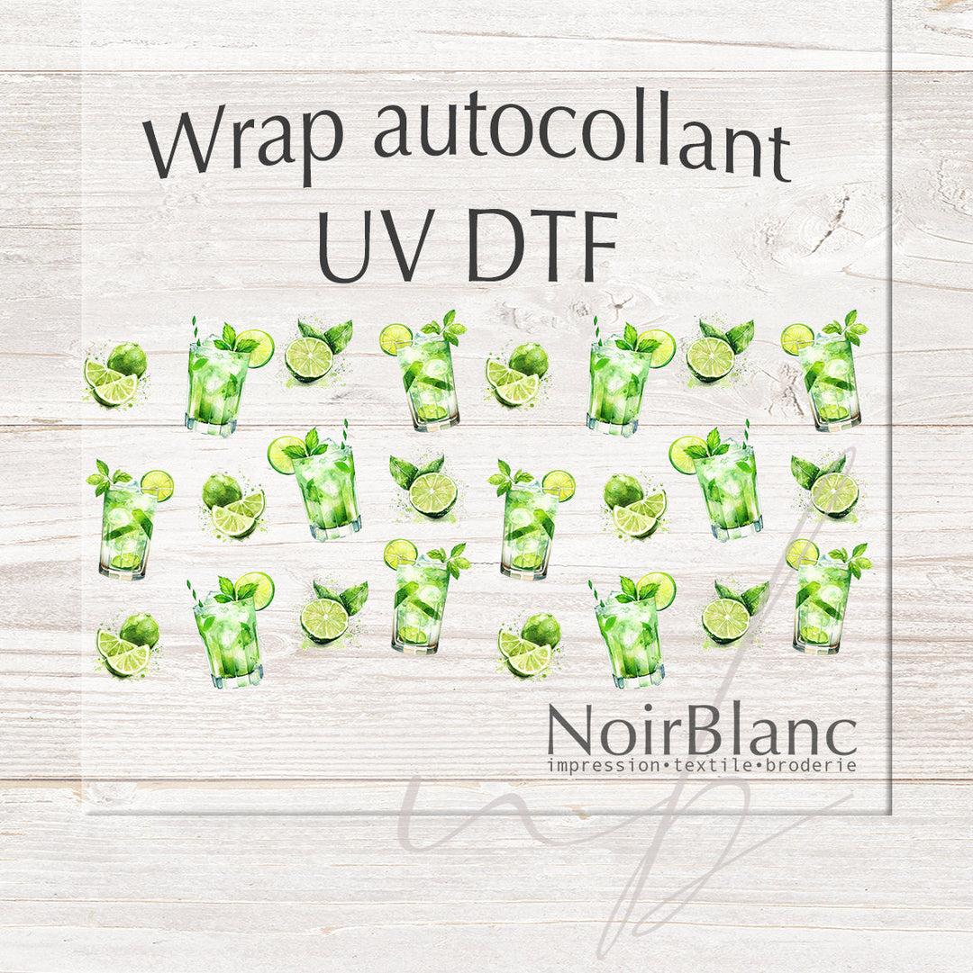 Verre Mojitos / Autocollant UV DTF