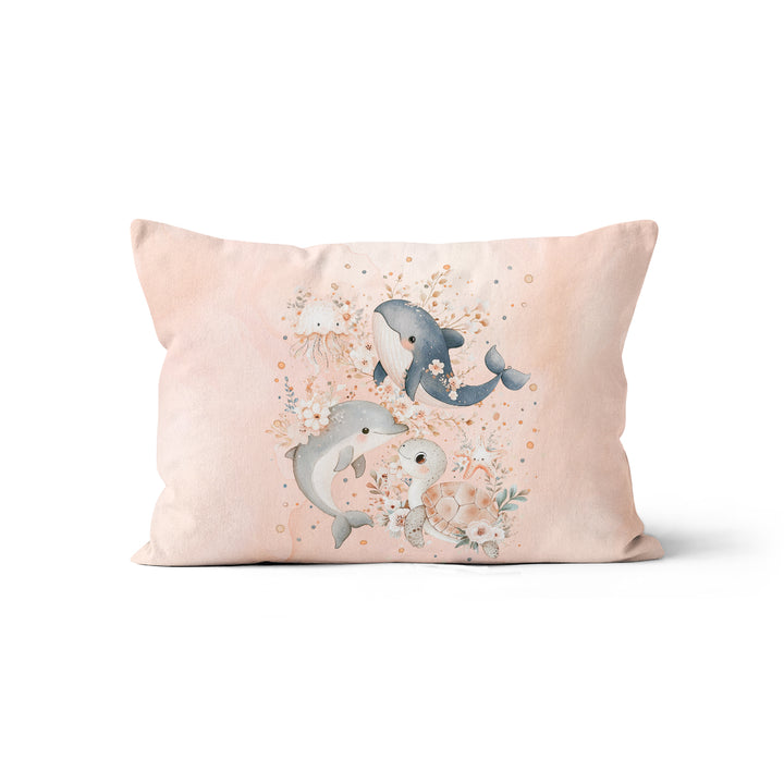 Amis de l'océan (panneau) - Taie d'oreiller et housse de coussin