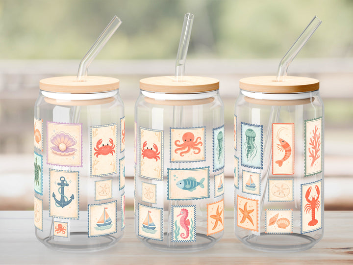 Verre Ocean stamp / Autocollant UV DTF