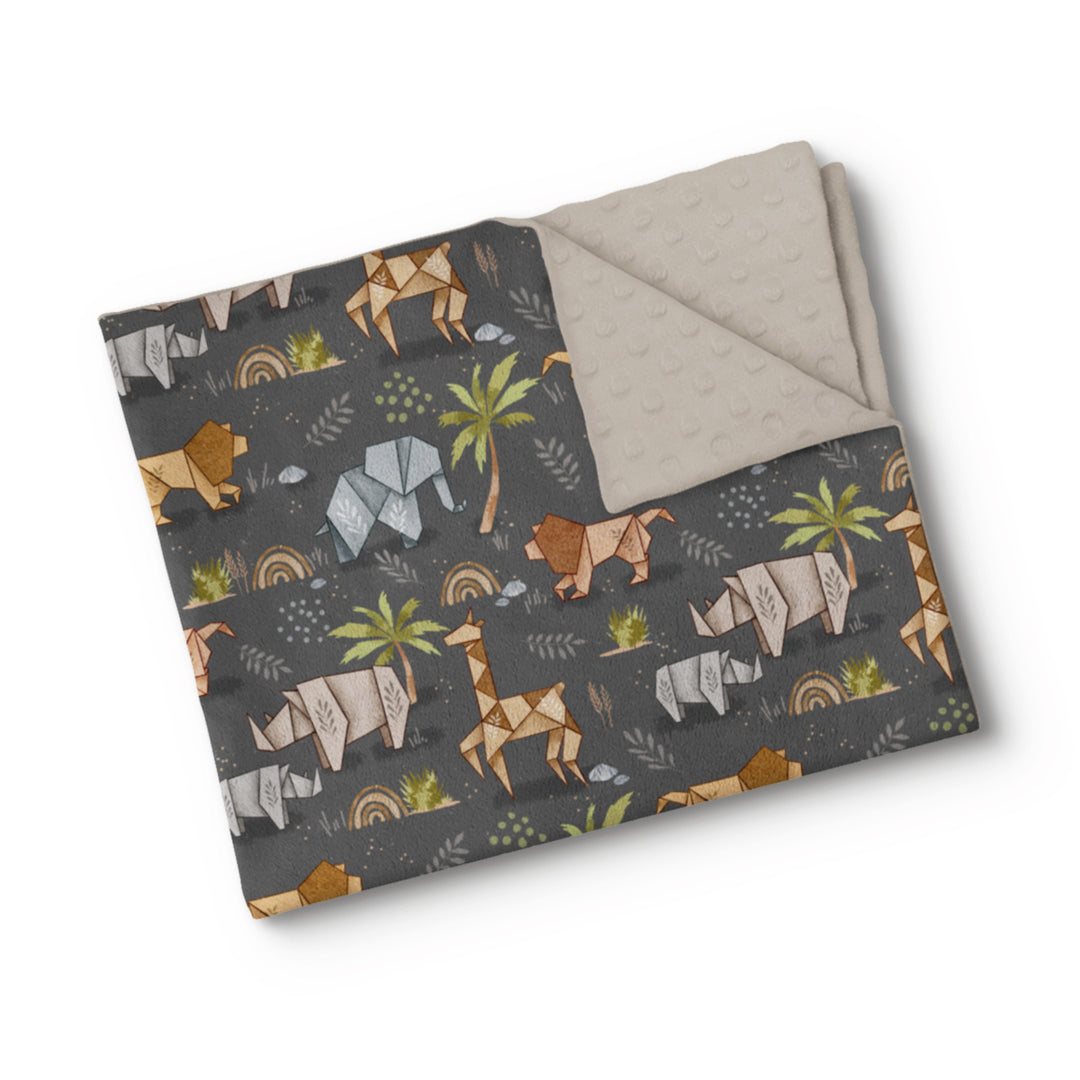 Origami Safari - Couverture de minky