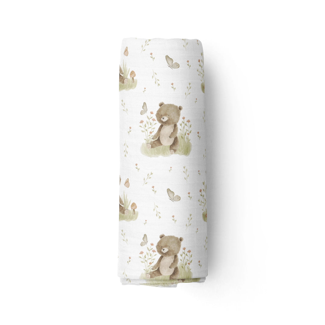 Oursons papillons - Mousseline de bambou