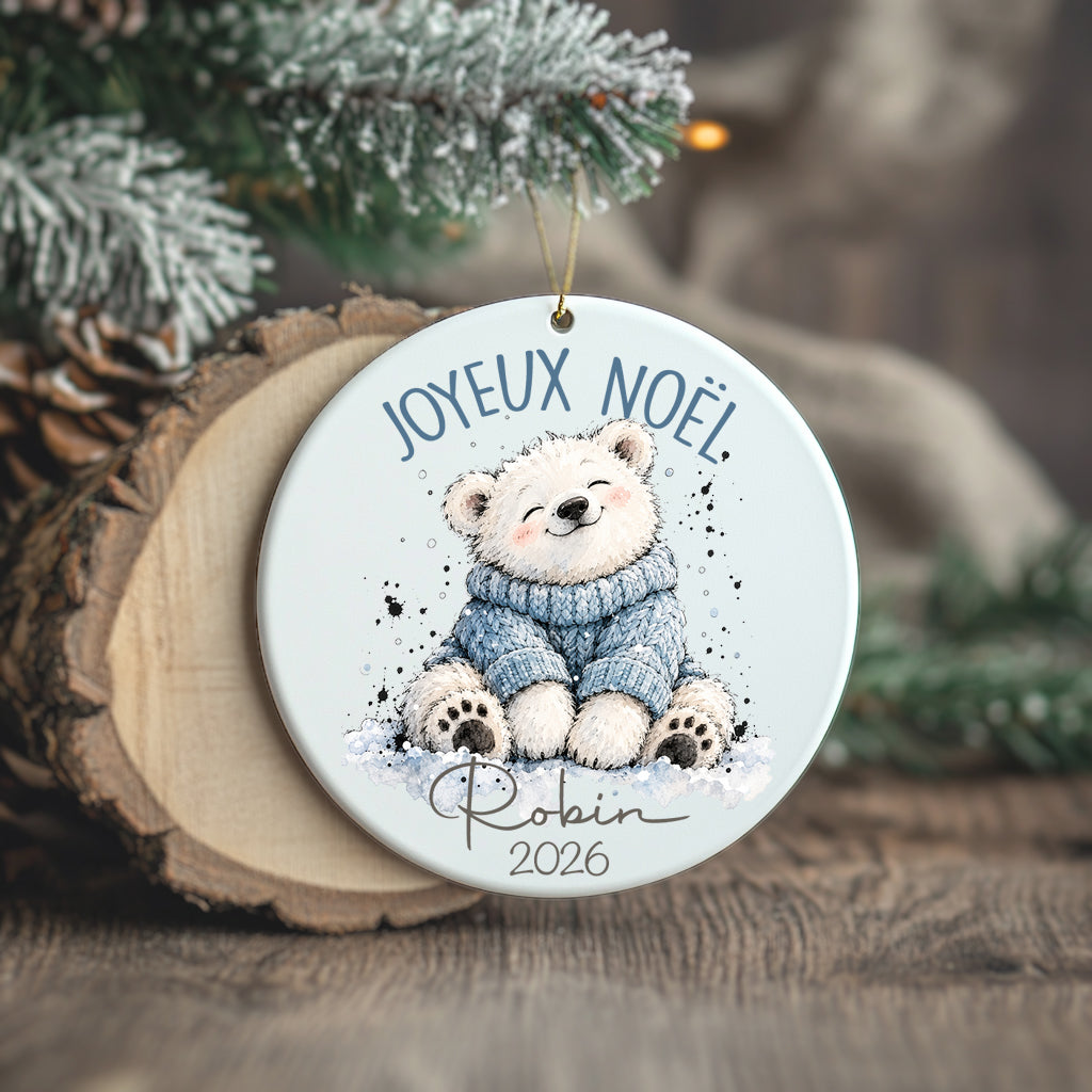 Ourson polaire - Ornement/Boule de Noël