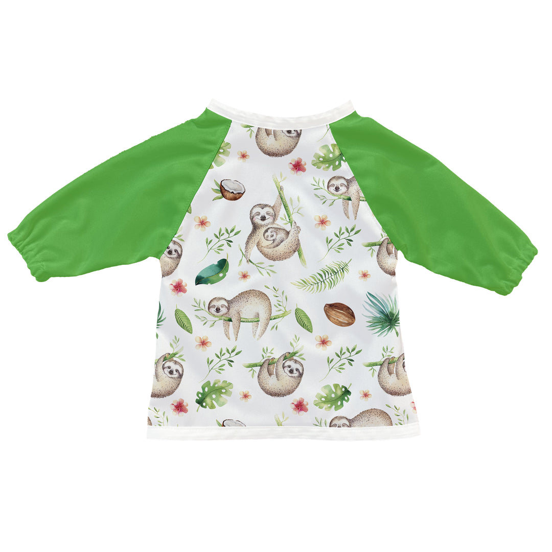 Tropical Sloth - Sleeved Bib 