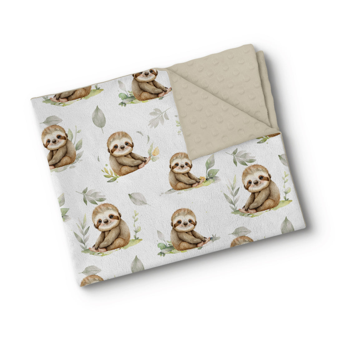 Happy Sloth - Minky Blanket 