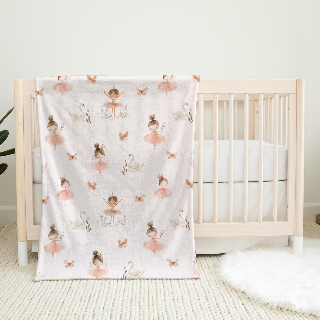 Petite angélique - Couverture de minky réversible