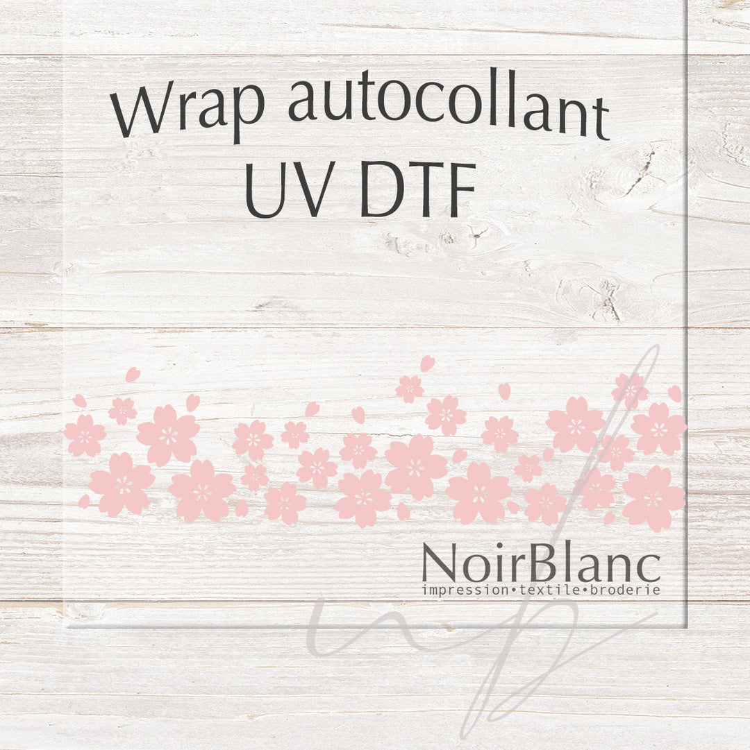 Verre Sakura rose / Autocollant UV DTF
