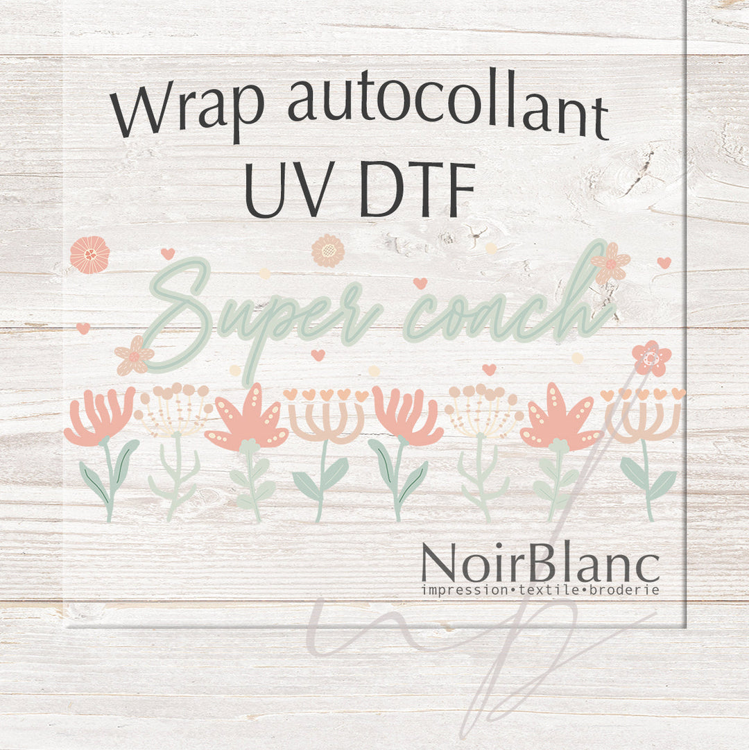 Verre Super coach sauge / Autocollant UV DTF