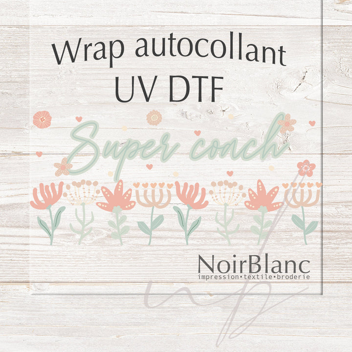 Verre Super coach sauge / Autocollant UV DTF