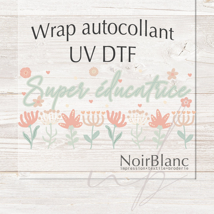 Verre Super éducatrice sauge / Autocollant UV DTF