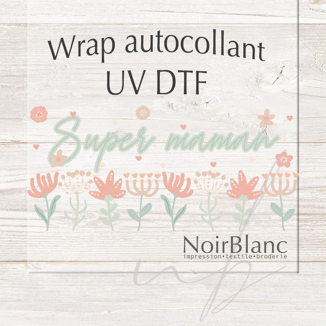 Verre Super maman sauge / Autocollant UV DTF